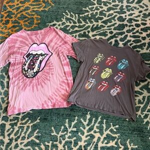 The Rolling Stones Pink and Gray Kids Tees